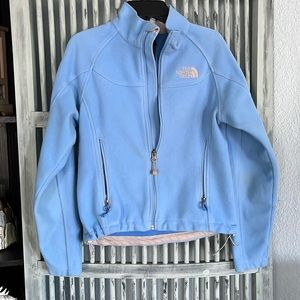The North Face Light Blue Zip Up jacket! Size XS